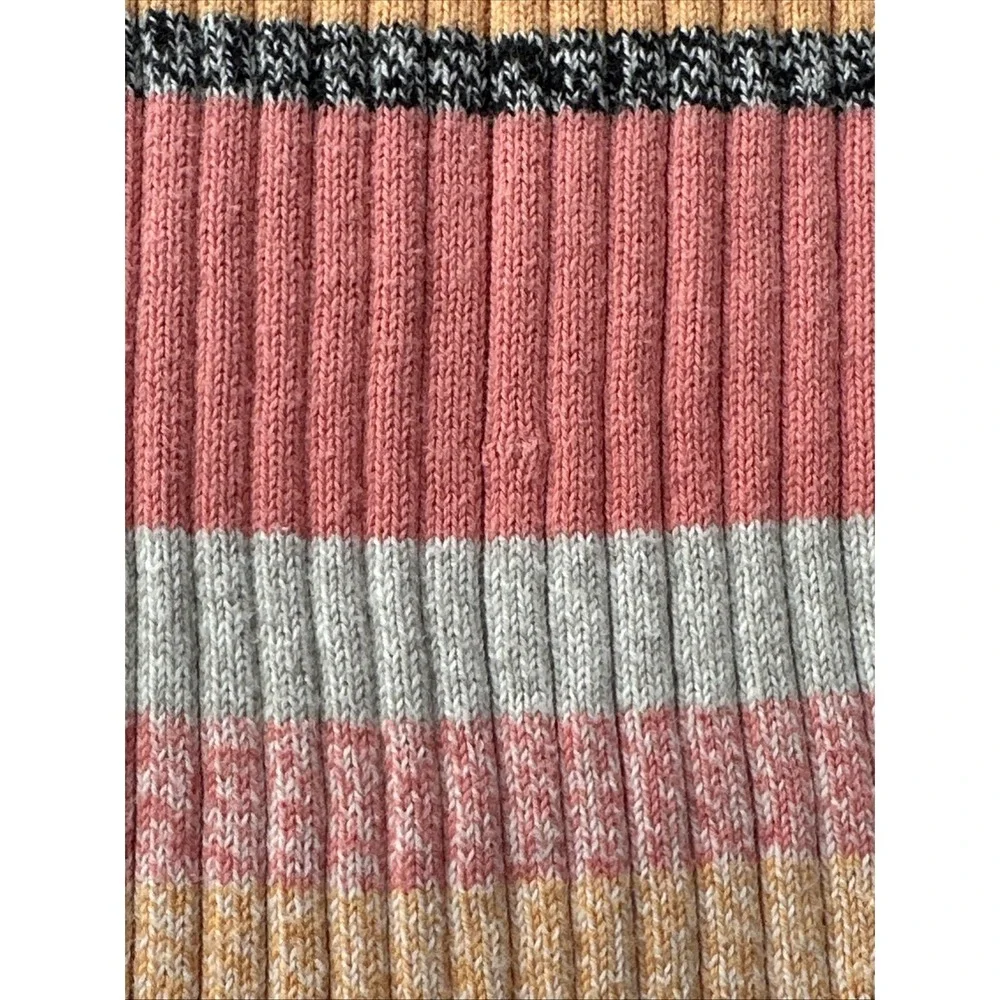 JH Collectibles Preppy Women's Striped Ribbed Pullover‎ Sweater Size S Pink Y2K